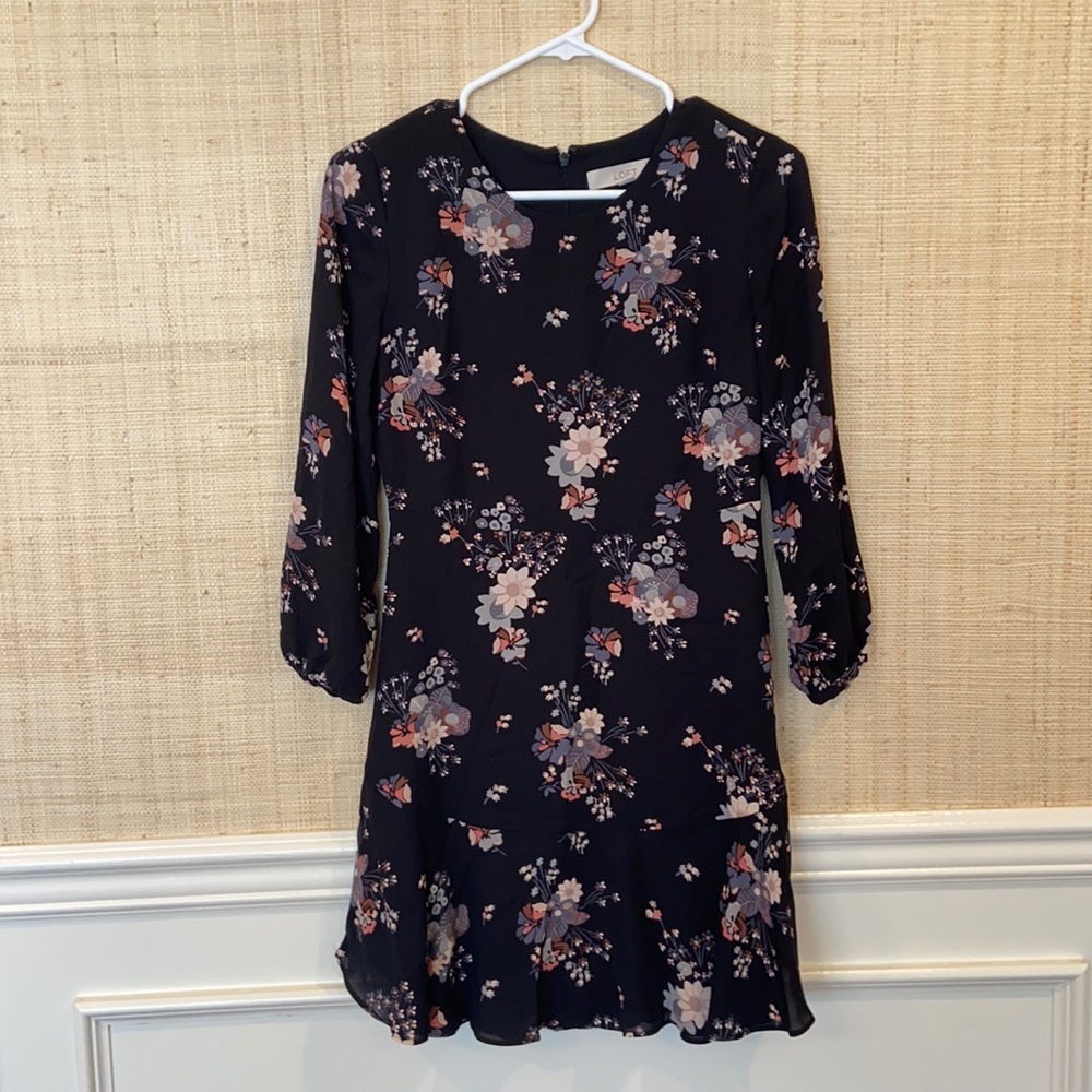 Loft Floral Dress, excellent condition, size 0P